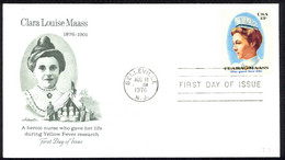 USA Sc# 1699 (Artmaster) FDC (a) (Belleville, NJ) 1976 8.18 Clara Louise Maass - 1971-1980