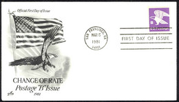 USA Sc# 1818 (ArtCraft) FDC (a) (San Francisco, CA) 1981 3.15 B & Eagle - 1981-1990