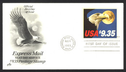 USA Sc# 1909 (ArtCraft) FDC (a) Express Mail (Kennedy Space Center, FL) 1983 8.12 $9.35 Eagle - 1981-1990