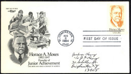 USA Sc# 2095 (Artmaster) FDC (a) (Bloomington, IN) 1984 8.6 Horace Moses - 1981-1990