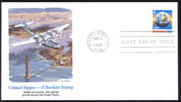 USA Sc# 2282 (Fleetwood) FDC (a) (Washington, DC) 1988 3.22 E & Earth - 1981-1990