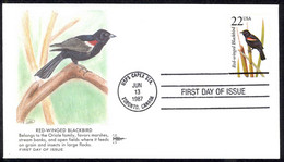 USA Sc# 2303 (Gill Craft) FDC (USPS CAPEX STATION) 1987 Red-Winged Blackbird - 1981-1990