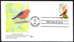 USA Sc# 2306 (Gill Craft) FDC (USPS CAPEX STATION) 1987 6.13 Scarlet Tanager - 1981-1990