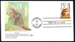 USA Sc# 2316 (Gill Craft) FDC (USPS CAPEX STATION) 1987 6.13 Beaver - 1981-1990