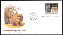 USA Sc# 2372 (Fleetwood) FDC (a) ( New York, NY) 1988 2.5 Cats - 1981-1990