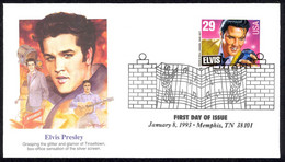 USA Sc# 2721 (Fleetwood) FDC (c) (Memphis, TN) 1993 1.8 Elvis Presley - 1991-2000