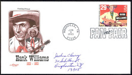 USA Sc# 2723 (Artmaster) FDC (Nashville, TN) 1993 6.9 Hank Williams - 1991-2000