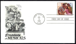 USA Sc# 2768 (ArtCraft) FDC (New York, NY) 1993 7.14 Porgy & Bess - 1991-2000