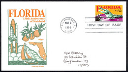 USA Sc# 2950 (Artmaster) FDC (b) (Tallahassee, FL) 1995 3.3 Florida 150th - 1991-2000