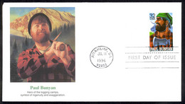 USA Sc# 3084 (Fleetwood) FDC (Anaheim, CA) 1996 7.11 Paul Bunyan - 1991-2000