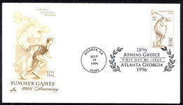 USA Sc# 3087 (ArtCraft) FDC (Atlanta, GA) 1996 7.19 Summer Games 100th - 1991-2000