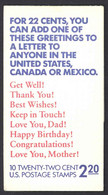 USA Sc# BK155 MNH Booklet 1987 22c - Nuevos