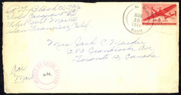 USA Sc# C25 CENSORED (San Francisco>Toronto) On Cover (c) 1944 Air Mail 6c - 2c. 1941-1960 Cartas