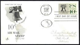 USA Sc# C57 (ArtCraft) FDC (a) (Miami, FL) 1960 6.10 10c Liberty Bell - 1951-1960