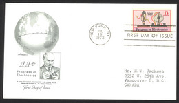 USA Sc# C86 (Artmaster) FDC Single (a) (New York, NY) 1973 7.10 11c Electronics - 1971-1980