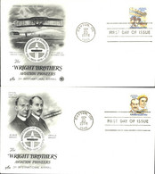 USA Sc# C91-C92 (ArtCraft) FDC Set/2 (a) (Dayton, OH) 1978 9.23 Wright Brothers - 1971-1980