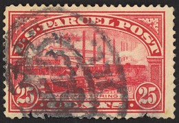 USA Sc# Q9 Cull (b) (missing Perfs) 1913 25c Carmine Rose Manufacturing - Zeitungsmarken & Streifbänder