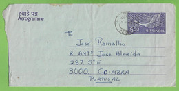 História Postal - Filatelia  - Stamps - Timbres - Aerogramme - Stationery - Coimbra - Portugal - India - Poste Aérienne