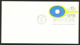 USA Sc# U569 FDC (Forest Hills, NY) 1974 8.31 Tennis - 1971-1980