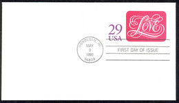 USA Sc# U621 FDC (Honolulu, HI) 1991 5.9 Love - 1991-2000