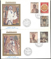 Vatican Sc# 448-452 Last Day Cover Set/2 (e) 1968 6.30 Martyrdom Of Apostles - Brieven En Documenten