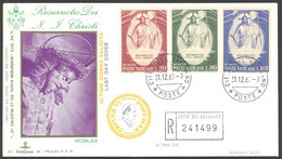 Vatican Sc# 467-469 Last Day Cover (e) REGISTERED 1969 Easter - Brieven En Documenten