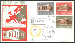 Vatican Sc# 470-472 Last Day Cover (f) REGISTERED 1970 12.31 Europa - Lettres & Documents