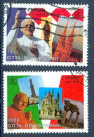 Vatican Sc# 1000-1001 Used 1995 Pope John Paul II Travels - Usados