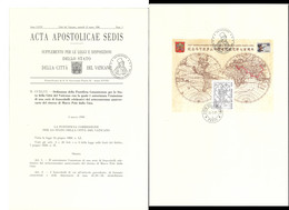 Vatican Sc# 1008 FD Cancel (b) Souvenir Sheet (on Pamphlet) 1996 Marco Polo - Usati