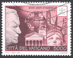 Vatican Sc# 1027 Used (a) 1996 5000l Pope John Paul II Travels - Usati