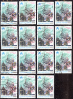 Vatican Sc# 1061 Used Lot/15 1997 4000l Travels Of Pope John Paul II - Usati