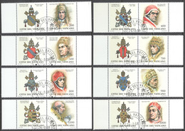 Vatican Sc# 1065-1072 FD Cancel (b) 1998 Popes Of The Holy Years 1300-1525 - Used Stamps