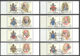 Vatican Sc# 1095-1102 FD Cancel 1999 Popes Of The Holy Years - Gebraucht