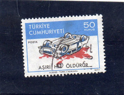 1977 Turchia - Sicurezza Nel Traffico - Gebruikt