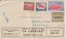 1939 - GUATEMALA - POSTE AERIENNE ENVELOPPE PUB => BOURGOIN (ISERE) - Guatemala