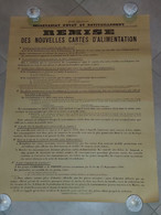 AFFICHE "Remise Des Nouvelles Cartes D'Alimentation - 1941" - 50x64 - TTB - - Afiches