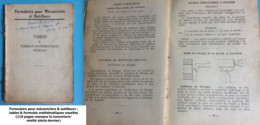 Métallurgie-Outillage-Ateliers-Machines : 6 Articles (Fasti-Houghton-Porter Besson-bvg -Tables & Formules Mathématiques- - Lots De Plusieurs Livres