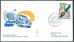 2004 FRANCIA FDC VENETIA 1244 CONGIUNTA ITALIA TIMBRO DI ARRIVO - BG - F.D.C.