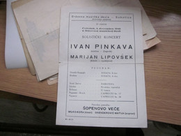 Szabadka Subotica Solisticki Koncert Ivan Pinkava Marijan Lipovsek  Program - Programme