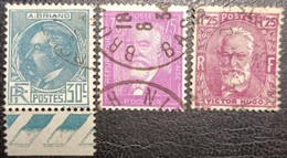 FRANCE 1933 Y&T N° 291BdF/292/293 Oblitéré. Voir Scan... - Used Stamps