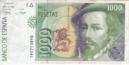 BILLETE DE 1000 PESETAS DEL AÑO 1992 DE HERNAN CORTES SERIE 1R (PIZARRO) - 1000 Peseten