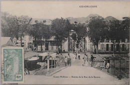 C. P. A. : GUADELOUPE : POINTE A PITRE : Cours Nolivos, Entrée De La Rue De La Savane, Timbre En 1908 - Pointe A Pitre