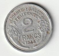 2 Francs 1945C Morlon Alu .( à Nettoyer) - 2 Francs