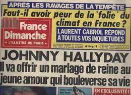 France Dimanche N°2268 Johnny Hallyday Il Va Offrir Un Mariage De Reine à Adeline - Claude Nougaro - Rika Zarai... 1990 - Fernsehen