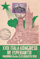 XK 513 - Annullo Speciale XXIX Congresso Di Esperanto Palermo Su Cartolina - Esperanto