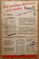 SAUTER - Document Ancien Pub Publicité Illustré De La Marque - Electro Menager - Advertising