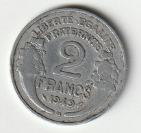 2 Francs Morlon Alu.  1949B - 2 Francs