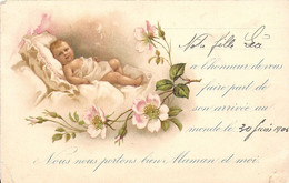 FAIRE PART DE NAISSANCE 1905  BEBE EDITION GB PARIS - Naissance