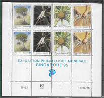 1995 POLYNESIE FRANCAISE 489-92** Flore, Arbre Pandanus, Expo Singapour, Paire Coin Daté - Neufs