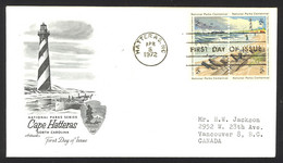 USA Sc# 1451a (Artmaster) FDC Block/4 (a) 1972 Cape Hatteras National Park - 1971-1980